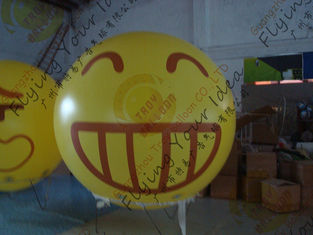 Amazing Round Inflatable Advertising Balloon Attractive Smile Design