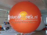 Chine Le ballon gonflable orange d'hélium de la publicité avec l'impression protégée UV, annonce monte en ballon usine 