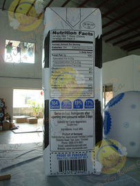 Inflatable Custom Milk Box Helium PVC Ballon Digital Printing 2.5m