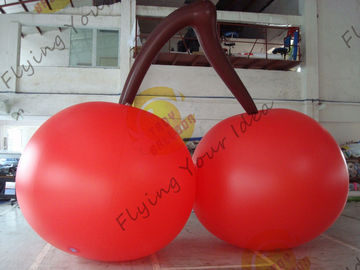 Ballons formés par cerise rouge de PVC 3m haute pour l'affichage de foire commerciale