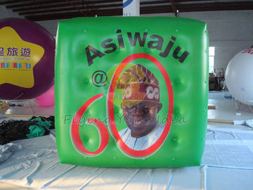 BAL vert de la publicité politique, cube gonflable en hélium de publicité pour des événements politiques