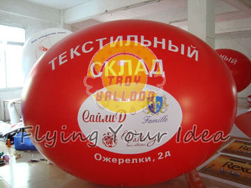 Ballon ovale de la grande publicité gonflable rouge avec la pleine impression numérique pour des manifestations sportives