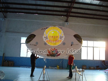 ballon ovale de la publicité gonflable réutilisable de 3.5*2m, PVC de qualité d'hélium de 0.18mm avec l'impression bilatérale pour des événements d'ouverture